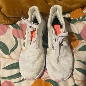 Adidas White Athletic Shoes with Breathable Mesh